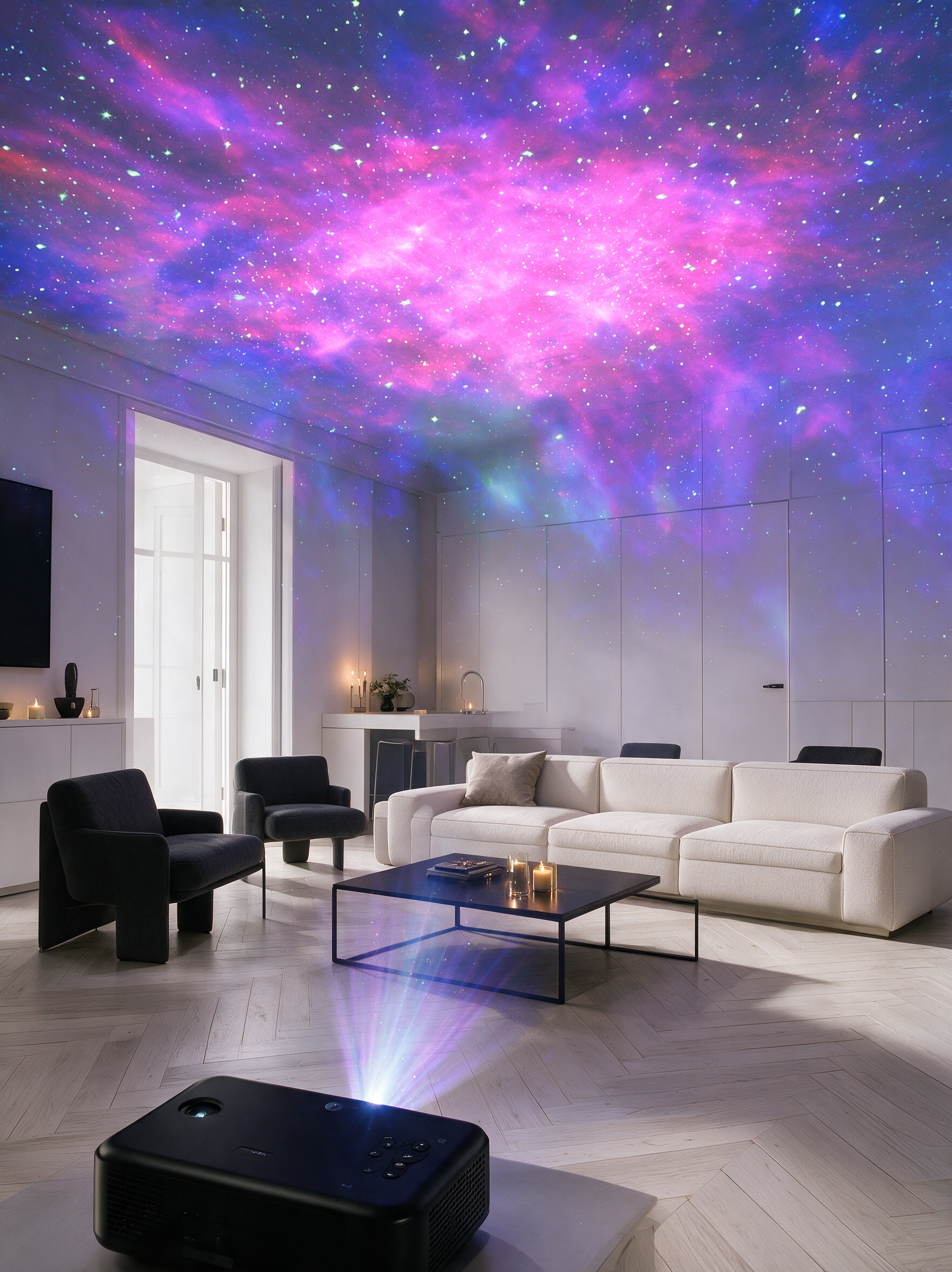 Nova galaxy projector wide 21-colour nebula effect across room