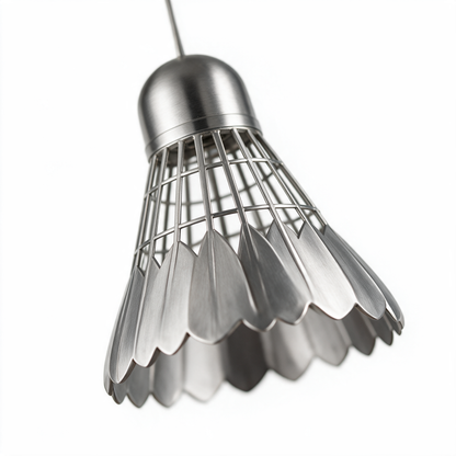Forge pendant light geometric shade detail