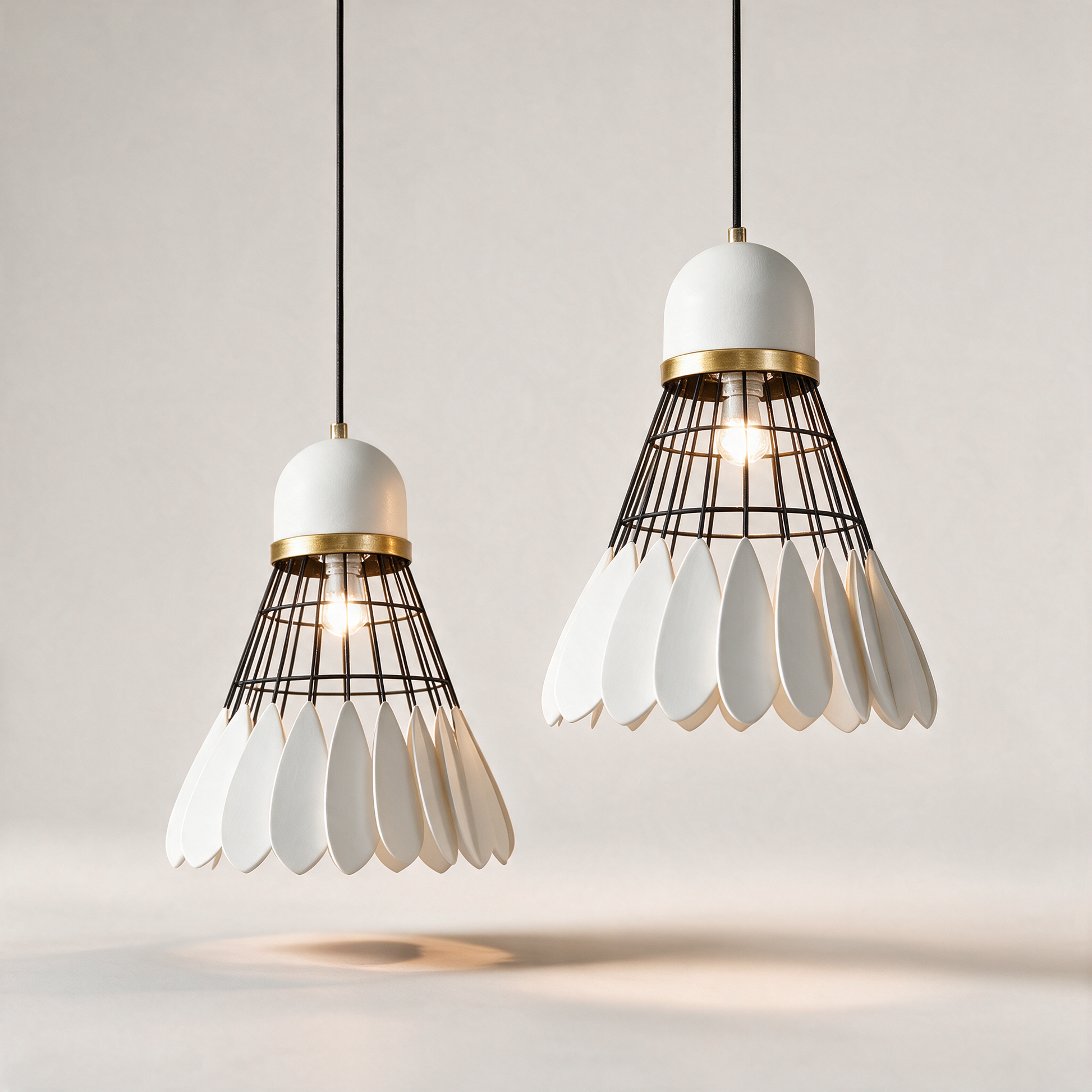 Forge Bold Industrial Pendant Light - White variant