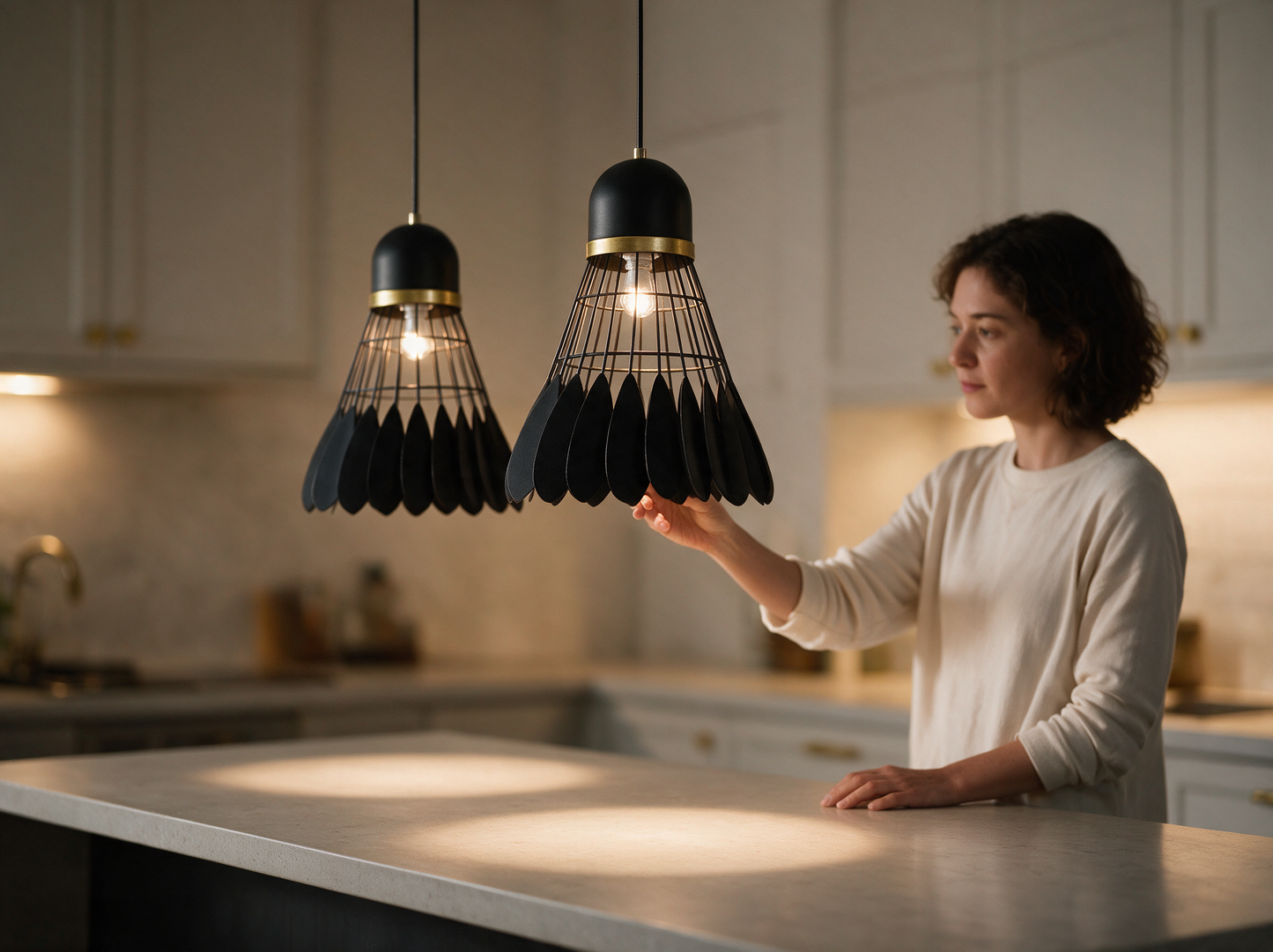 Forge Bold Industrial Pendant Light - lifestyle kitchen scene