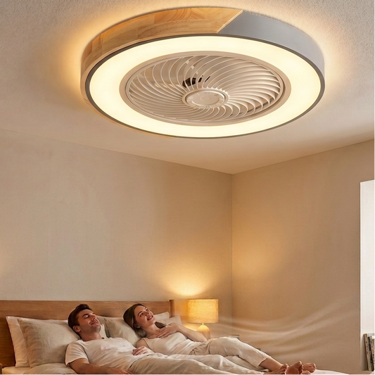 Bladeless Ceiling Fan with Lights & Remote Control | Elegant Modern Design for Quiet Comfort
