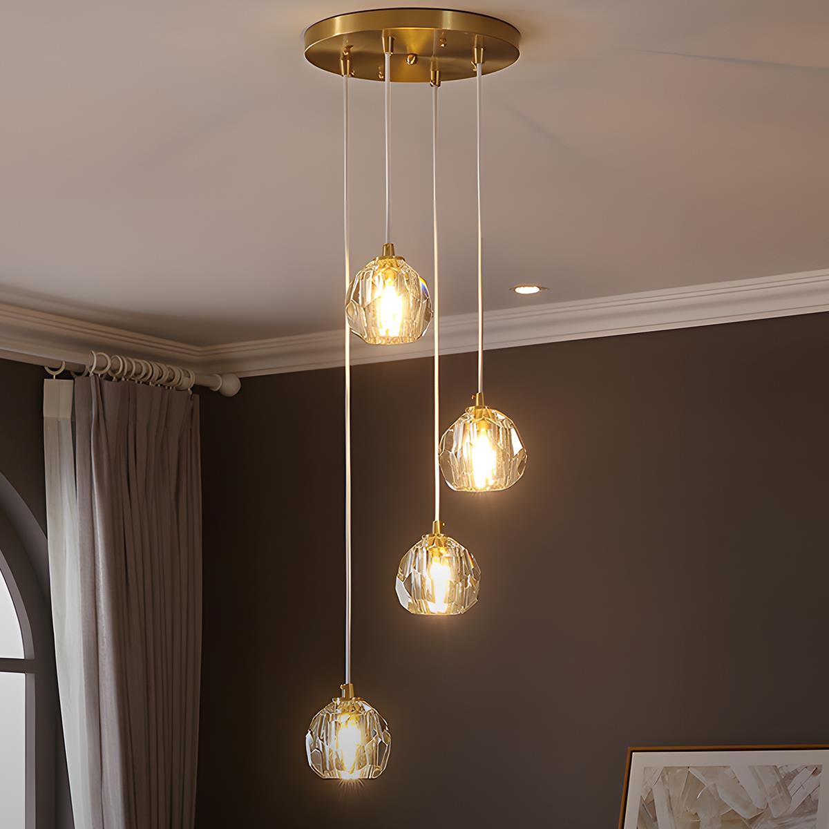 Aurelia Crystal Pendant Light — dimmable dining pendant