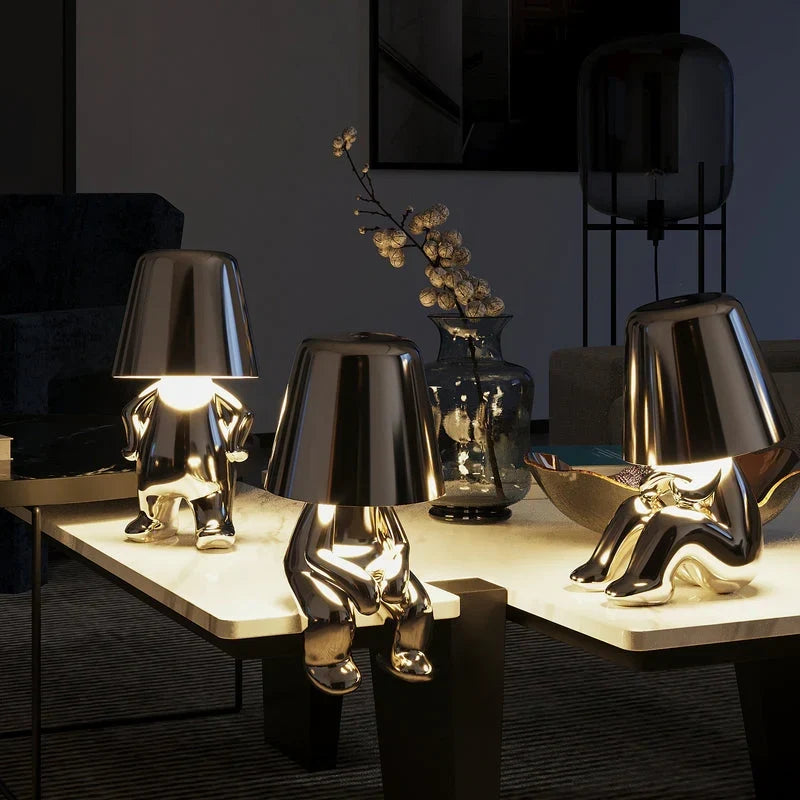 Buddy Cordless Figure Lamp — gold figure lamp (9)