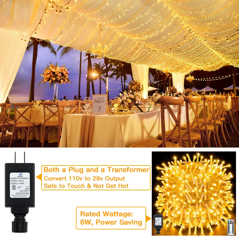 Willow Cozy Warm White Fairy Lights | 800 LED String Lights with Remote & Timer