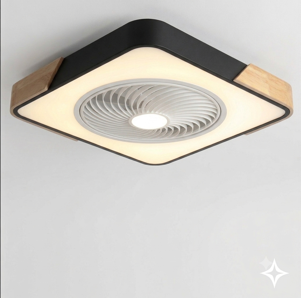 Bladeless Ceiling Fan with Lights & Remote Control | Elegant Modern Design for Quiet Comfort