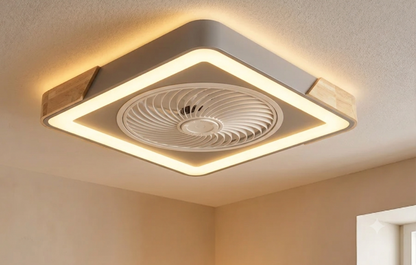 Bladeless Ceiling Fan with Lights & Remote Control | Elegant Modern Design for Quiet Comfort