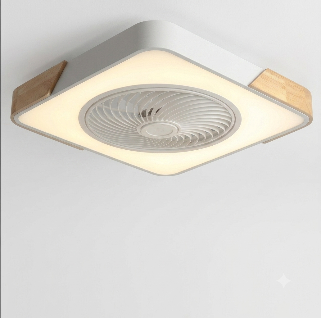 Bladeless Ceiling Fan with Lights & Remote Control | Elegant Modern Design for Quiet Comfort