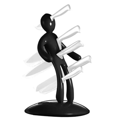 Humanoid Knife Block | 5-Slot Stainless Steel Kitchen Knife Holder